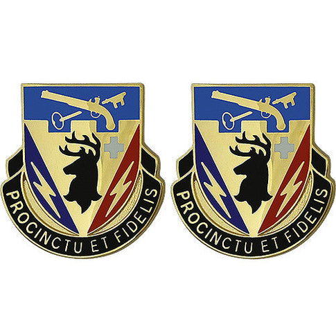 572nd Engineer Battalion Unit Crest (Procinctu Et Fidelis) - Sold in Pairs
