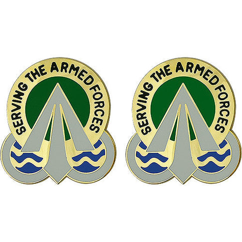 Military Surface Deployment and Distribution Command Unit Crest (Serving The Armed Forces) - Sold in Pairs