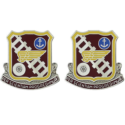 Transportation Center and School Unit Crest (Per Scientiam Progredimur) Army Unit Crests 