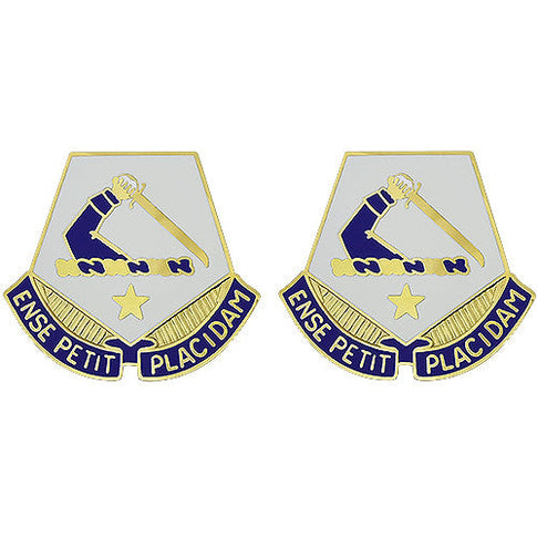 Massachusetts National Guard Unit Crest (Ense Petit Placidam) - Sold in Pairs
