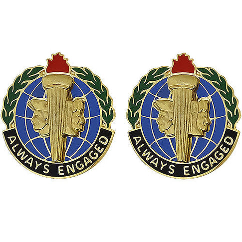 Military Intelligence Readiness Command Unit Crest (Always Engaged) - Sold in Pairs