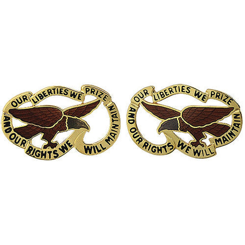 Iowa National Guard Unit Crest Left and Right Facing (Our Liberties We Prize) - Sold in Pairs