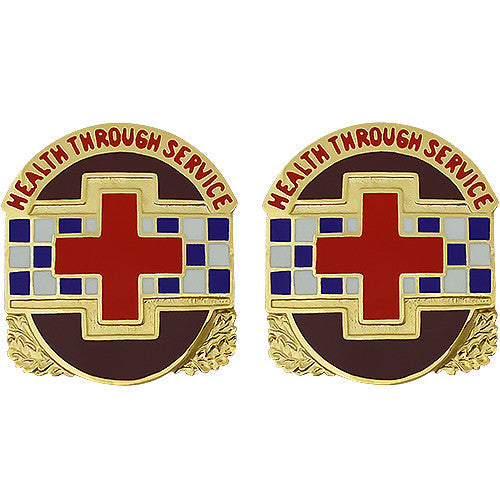 MEDDAC Fort Hunter-Stewart Unit Crest (Health Through Service) Army Unit Crests 
