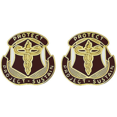 Medical Research and Material Command Unit Crest (Protect Project Sustain) - Sold in Pairs