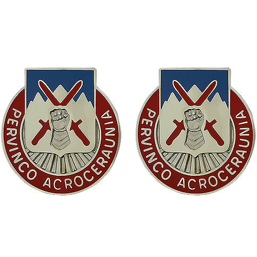 Special Troops Battalion, 10th Mountain Division Unit Crest (Pervinco Acroceraunia) Army Unit Crests 