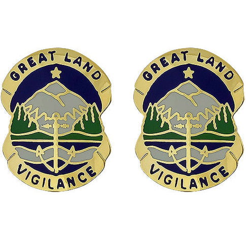 Alaska National Guard Unit Crest (Great Land Vigilance) - Sold in Pairs