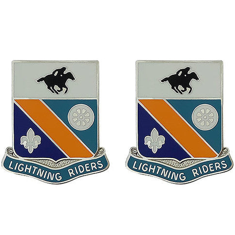 Special Troops Battalion, 35th Infantry Division Unit Crest (Lightning Riders) - Sold in Pairs