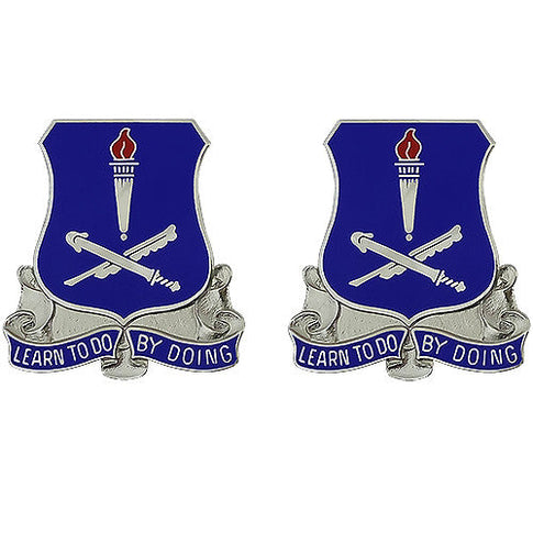 Finance School Unit Crest (Learn To Do By Doing) - Sold in Pairs
