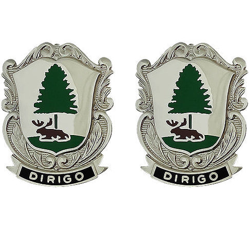 Maine National Guard Unit Crest (Dirigo) - Sold in Pairs