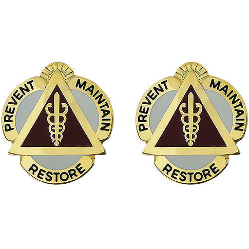 DENTAC Fort Riley Unit Crest (Prevent Restore Maintain) - Sold in Pairs
