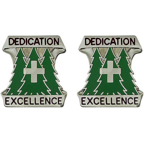 DENTAC Fort Bragg Unit Crest (Dedication Excellence) - Sold in Pairs