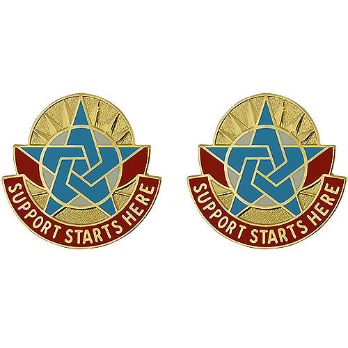 Combined Arms Support Command & Fort Lee (CASCOM) Unit Crest (Support Starts Here) Army Unit Crests 