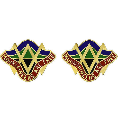 West Virginia National Guard Unit Crest (Mountaineers Are Free) - Sold in Pairs