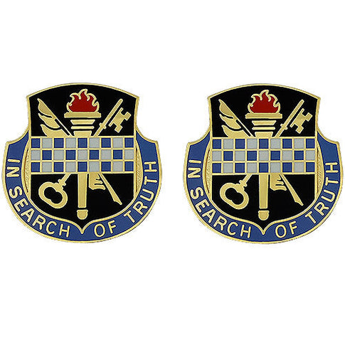 372nd Military Intelligence Battalion Unit Crest (In Search Of Truth) - Sold in Pairs