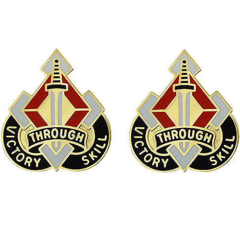 Engineer Training Center & Fort Leonard Wood Unit Crest (Victory Through Skill) - Sold in Pairs