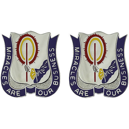 Quartermaster Battalion Unit Crest (Miracles Are Our Business) Army Unit Crests 