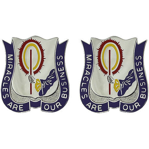 Quartermaster Battalion Unit Crest (Miracles Are Our Business) - Sold in Pairs