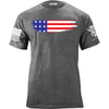 Skinny Horizontal Paint Swatch American Flag Tshirt Shirts YFS.3.014.1.HGT.1