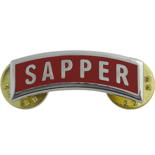 Army Sapper Tab - Dress Metal Badges 