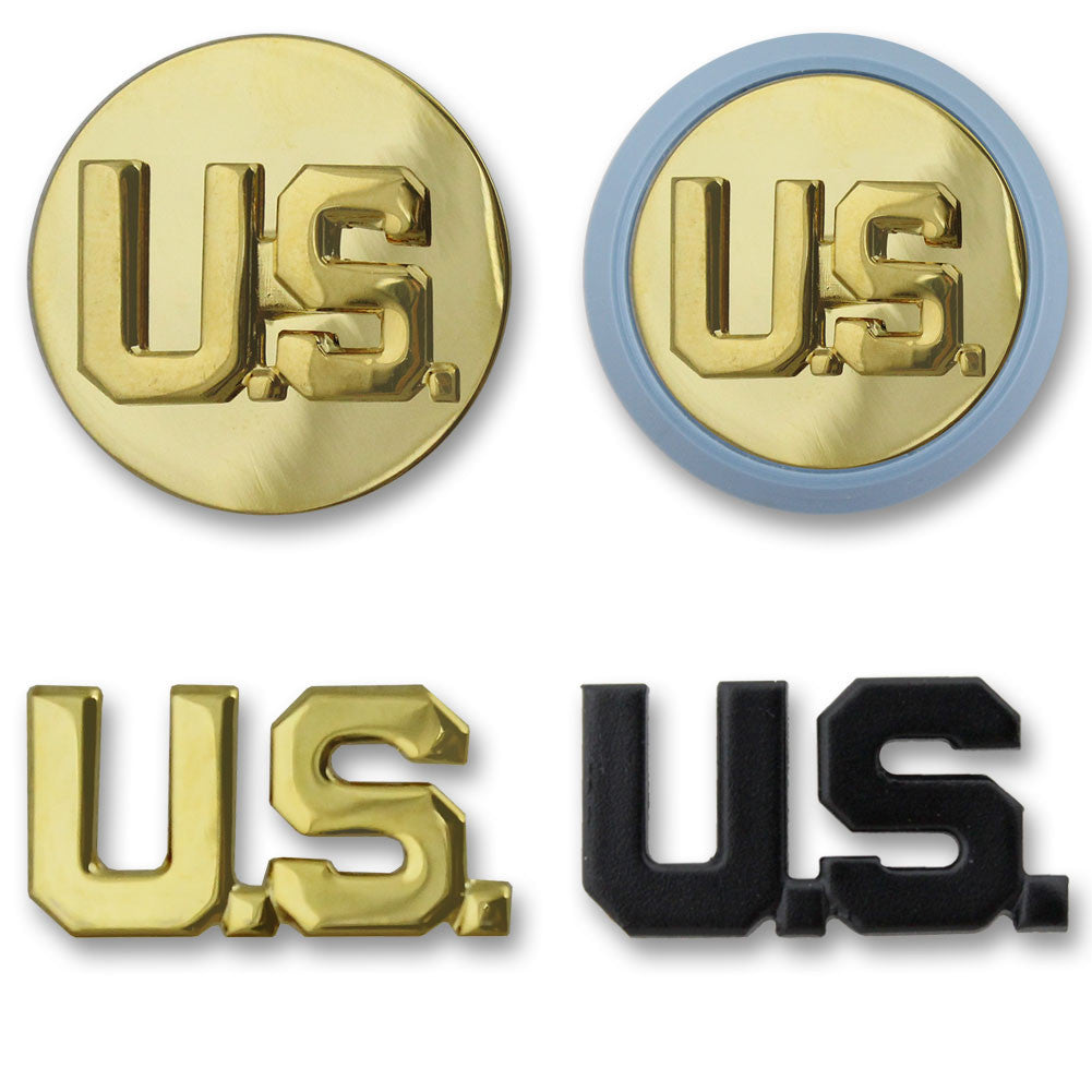 Army U.S. Letters Branch Insignia - Officer and Enlisted Badges 