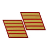 Gold-on-Red Service Stripes - Female Size Patches and Service Stripes 69912