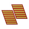 Gold-on-Red Service Stripes - Female Size Patches and Service Stripes 69914
