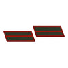 Green-on-Red Service Stripes - Female Size Patches and Service Stripes 69925