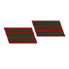 Green-on-Red Service Stripes - Female Size Patches and Service Stripes 69926