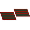 Marine Corps Green-on-Red Service Stripes - Male Size - Sold in Pairs