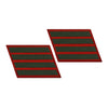 Green-on-Red Service Stripes - Female Size Patches and Service Stripes 69927