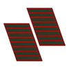 Green-on-Red Service Stripes - Female Size Patches and Service Stripes 69931