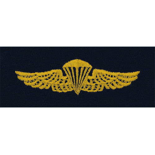 Navy and Marine Corps Parachutist Embroidered Coverall Breast Insignia Patches and Service Stripes 
