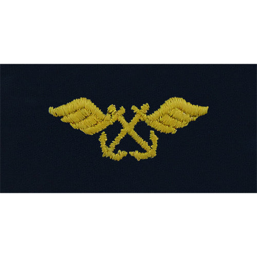 Navy Aviation Boatswain Embroidered Coverall Collar Device Coat, Collar & Cap Insignia 