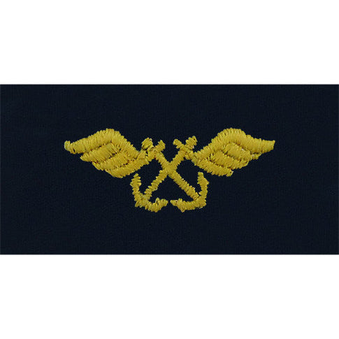Navy Aviation Boatswain Embroidered Coverall Collar Device
