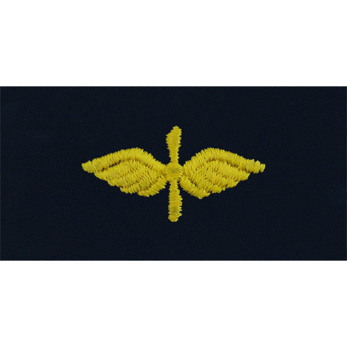 Navy Aviation Maintenance Technician Embroidered Coverall Collar Device Coat, Collar & Cap Insignia 