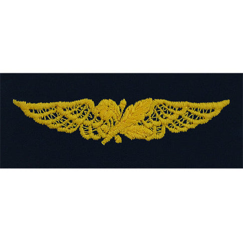 Navy Aviation Supply Corps Embroidered Coverall Breast Insignia