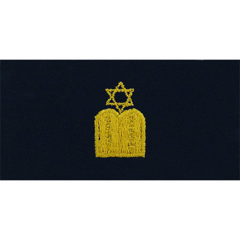 Navy Jewish Chaplain Embroidered Coverall Collar Device
