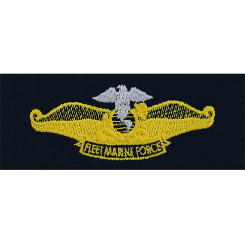 Navy Chaplain Fleet Marine Force Embroidered Coverall Breast Insignia