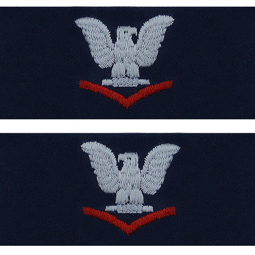 Navy Embroidered Coverall Collar Insignia Rank - Enlisted and Officer Rank 8220
