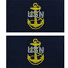 Navy Embroidered Coverall Collar Insignia Rank - Enlisted and Officer Rank 8238
