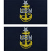 Navy Embroidered Coverall Collar Insignia Rank - Enlisted and Officer Rank 8239