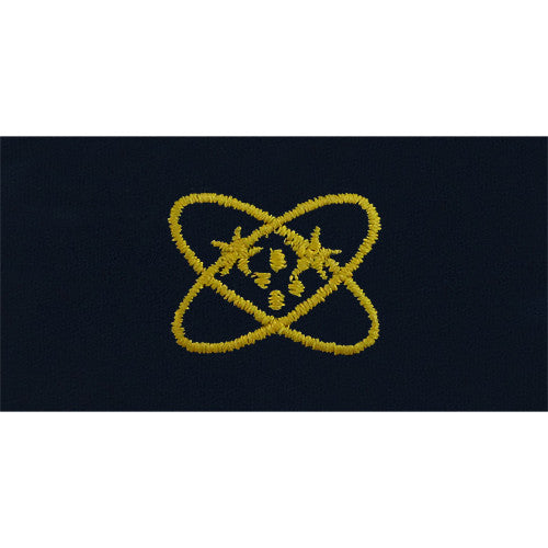 Navy Electronics Technician Embroidered Coverall Collar Device Coat, Collar & Cap Insignia 