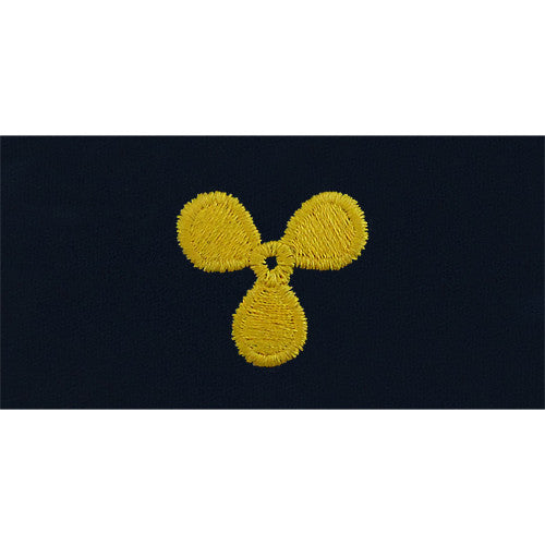 Navy Machinist's Mate Embroidered Coverall Collar Device Coat, Collar & Cap Insignia 