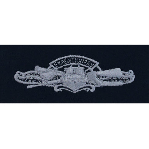 Navy Expeditionary Warfare Specialist Embroidered Coverall Breast Insignia - Enlisted