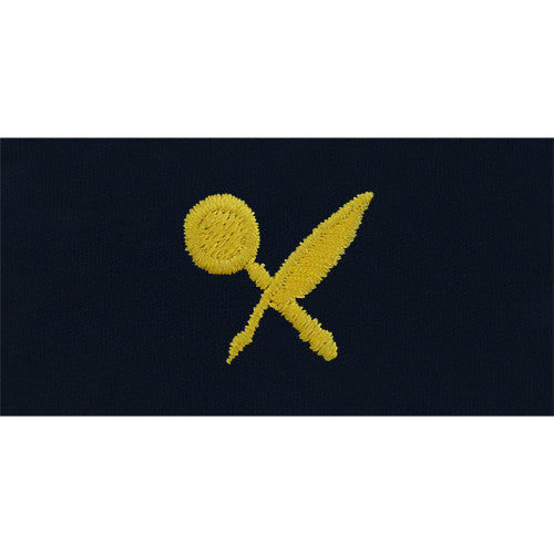 Navy Intelligence Technician Embroidered Coverall Collar Device Coat, Collar & Cap Insignia 