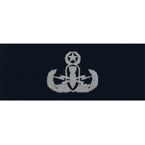 Navy Explosive Ordnance Disposal Warfare Embroidered Coverall Breast Insignia Coat, Collar & Cap Insignia 69996