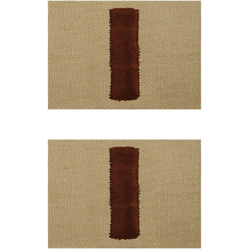 Navy Embroidered Desert Sand Collar Insignia Rank - Enlisted and Officer Rank 8353