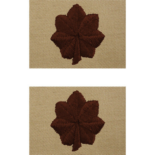 Navy Embroidered Desert Sand Collar Insignia Rank - Enlisted and Officer Rank 8356
