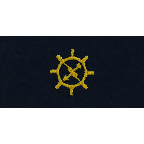 Navy Operations Technician Embroidered Coverall Collar Device Coat, Collar & Cap Insignia 