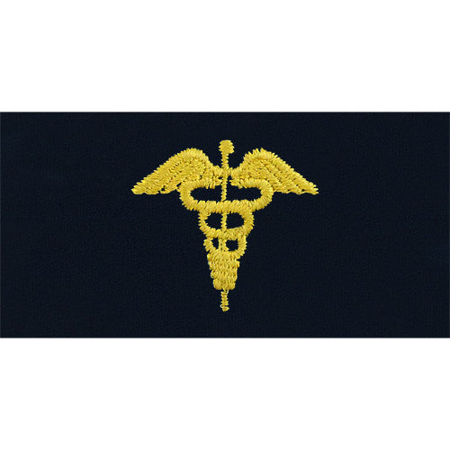 Navy Physician Assistant Embroidered Coverall Collar Device Coat, Collar & Cap Insignia 
